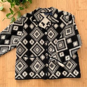 Vintage 100% Cotton Southwestern Style Boho Shirt Jacket